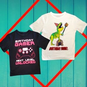 🎁Children's Place Birthday Shirt Bundle Size M(7/8)